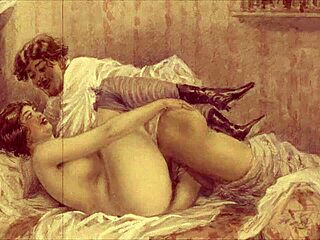 vintage erotic illustrations showcase retro anime seduction