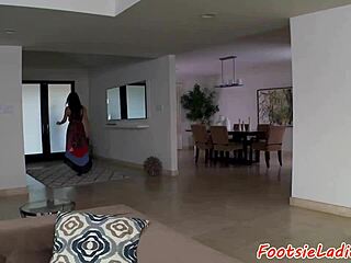 Footfetish Asian babe gets bent over for intense doggystyle pounding by European guy. Feet play adds extra thrill.