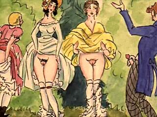 Sunt atras de schițele erotica vintage de demult