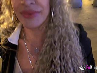 Blonde Vanesa 50 Inserts Plug in Street Before Banging Young Black