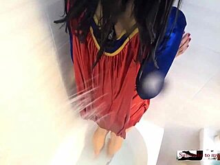 Supergirl, save the day and receive this orgasm in the shower!