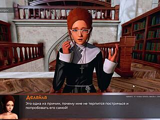 金髪と赤髪の美女がきつい拘束で激しいBDSMアニメゲームプレイ