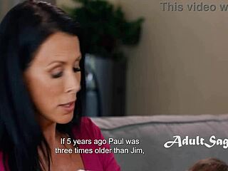 Reagan Foxx spanks her step-daughter Leana Lovings in a taboo lesbian encounter