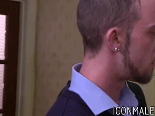 Brandon wilde casually pillages calvin banks' booty with monster cock in hardcore riding.