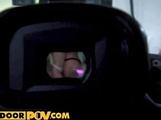 Sex life captured in pov with lingerie-clad lesbians in mff threeway