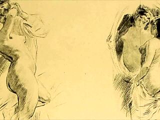 Vintage erotic art showcasing sensual retro cartoon styles in detail