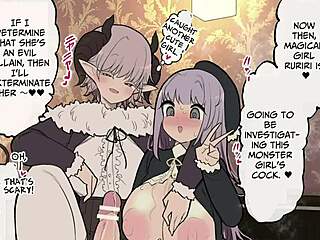 Futanari monstro lady pau batalha garota mágica em confronto hentai selvagem