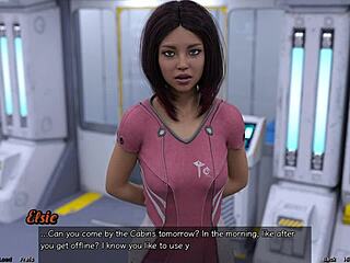 Hey, wanna stretch out with this big boobs milf in space?