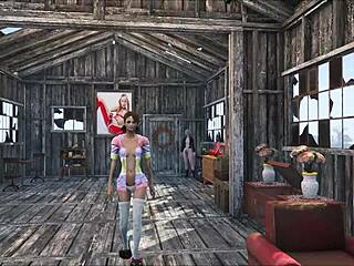 poglej to seksi Fallout 4 bebo ki se sprošča doma. Ni vroča?