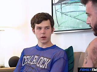 FamilyTwink boy works hard to impress stepdad with tight riding in the garage.