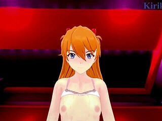 Rei Ayanami y Asuka Langley Soryu en acción POV hentai salvaje.