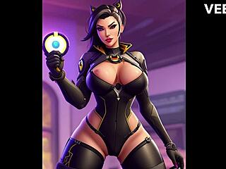 Overwatch inspired anime hentai babes in action