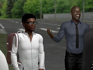 Pollón negro freaky caza su próxima presa sexual salvaje