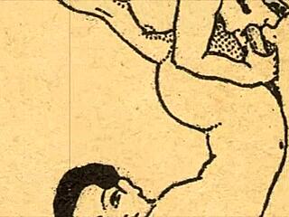 Vintage Erotic Drawings in the Alphabet Style
