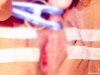 Bound Gay Sucking and Pinching Clit in Wild BDSM Session