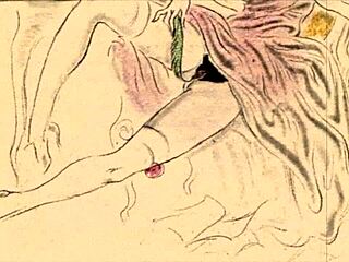vintage erotic art teases with subtle seductive charm in every stroke.
