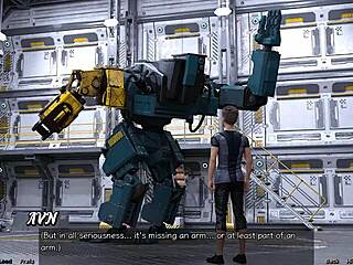 Flirting with half robot girl