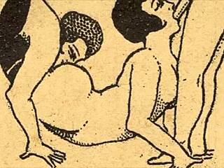Vintage Erotic Drawings in the Alphabet Style