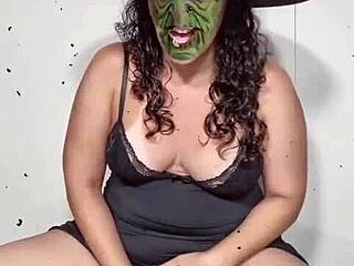 Halloween homemade fun with cute gay couple