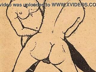 Vintage Erotic Drawings in the Alphabet Style