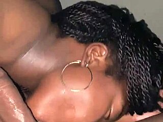 ebony bbw sloppy deepthroat big black cock