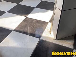 I jerked off on neighbor's skin while she hung clothes