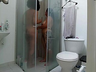 steamy shower hookup with my brunette neighbor in Medellín Colombia