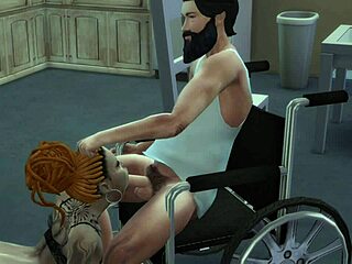 Invalid wants sex a tattooed girl has sex with an invalid in anime hentai blowjob