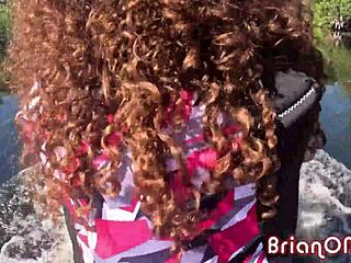 Ebony Princess Willow Ryder Rides Hard on Jet-Ski