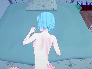 Rei Ayanami y Asuka Langley Soryu en acción POV hentai salvaje.