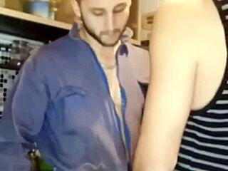 Plumber gives facial after unclogging cock with blowjob