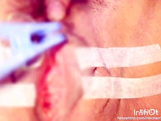 Bound Gay Sucking and Pinching Clit in Wild BDSM Session