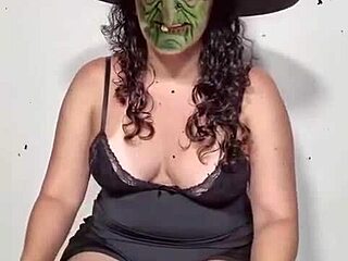 Halloween homemade fun with cute gay couple