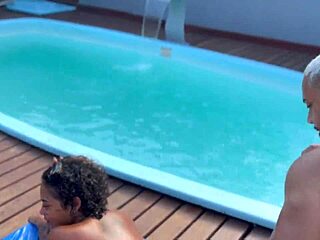 Emotional Pool Party With Married Woman And Her 18+ Friend