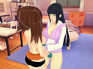 Lesbian Anime Crossover: Hinata and Diane in Naruto vs Seven Deadly Sins