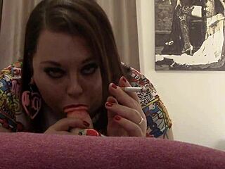 Bbw tina snua practices smoking blowjobs for daddy.