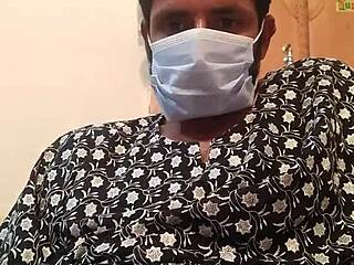 Hot Gay Masturbation In Wife's Silk Gown!