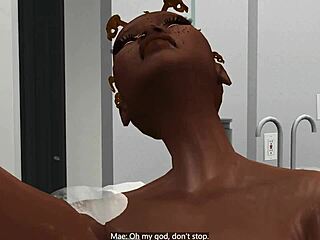 Mae Bangs Step-Brother Moriah in Early Morning Shower