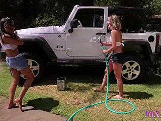 check out hot jenna foxx and shy love fingering and rubbing slits in a jeep