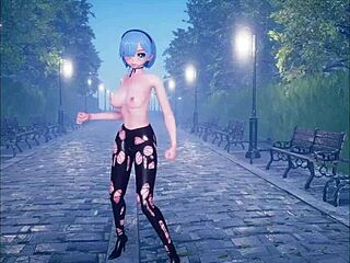 Slast anime devojka pleše pre žestokog hentai jebanja