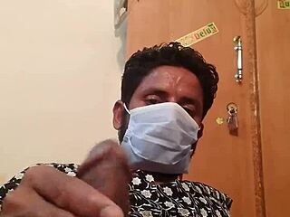 Hot Gay Masturbation In Wife's Silk Gown!