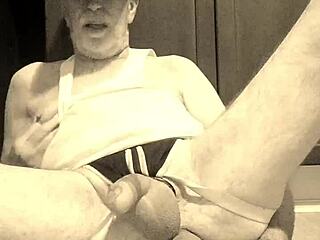 Thomas odea, gay pornstar with big ass, masturbates monster cock