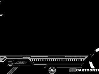 3D 외계인이 그녀의 가슴과 보지를 세게 박아, POV!