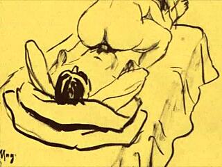 Vintage erotic drawings from classic cartoon archives