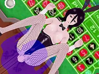 Rukia Kuchiki and Yoruichi Shihouin in bunny girl outfits get intense in Bleach hentai. Wild sex awaits in 3D cartoon action.