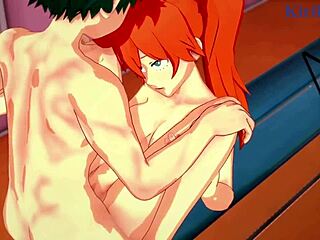 Camie Utsushimi, Itsuka Kendo, and Izuku Midoriya in wild My Hero Academia hentai sex