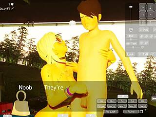 여자가 와일드 헨타이 게임에서 큰 가슴 분출하며 쇼타를 타요. 타투가 엣지를 더해요.