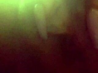 pretty ebony babe plays with her big clit solo