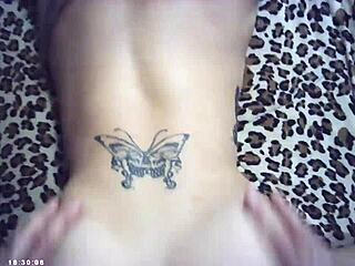 Behind the scenes, Maxxx Loadz bangs an AZN blonde with glasses