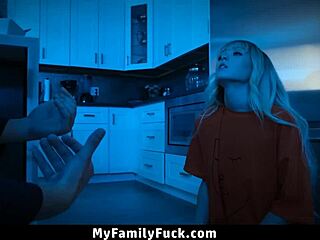 can you believe stepbrother blackmails stepsister for sneaking out late at night on myfamilyfuck?